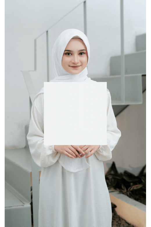 Hijab Alona Instan Knit Broken White